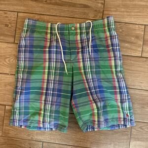 Polo Ralph Lauren Shorts Mens Large Multicolor Draw String Swim Wear Trunks